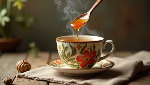 درمان سرفه با عسل و چای گیاهی